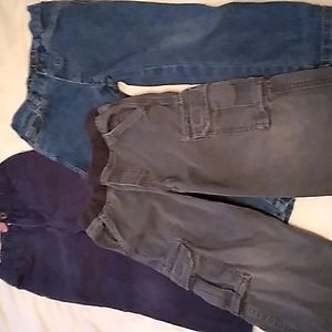 3 prs for $5.00- 4 T boys 2 pr. jeans/1 pr. cargo pants